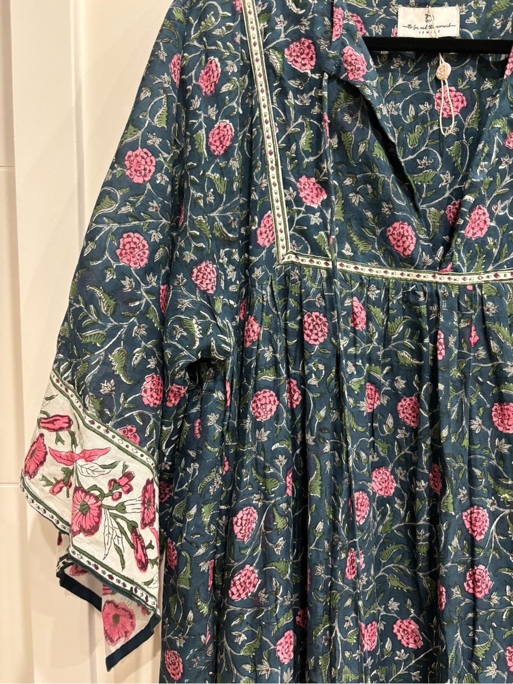 The Fox and the Mermaid Venice Chahna Floral Tiered Cotton Dress M - Picture 8 of 11